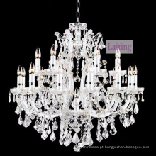 47 &#39;&#39; Maria Theresa tradicional cristal rodada 2-tier lustre polido cromo 25 luzes-81111